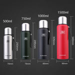 304ステンレス製 保温マグ 大容量 スポーツ用水筒 アウトドア旅行用ポット 500ml、750ml、1000ml、1500ml