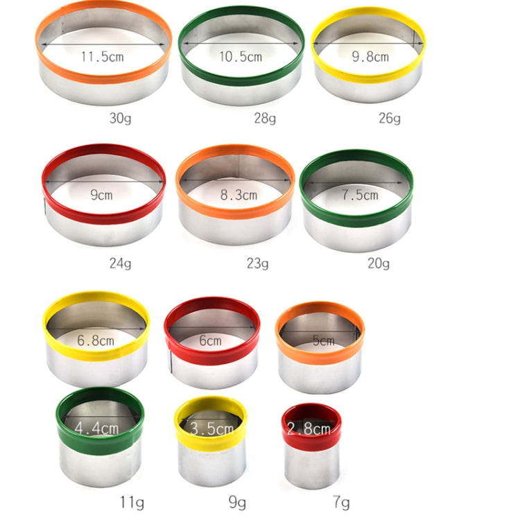 12in1 ステンレス製ビスケットカッティングセット フォンダントビスケット型 丸型ケーキベーキング型 カラーモールド（12in1）