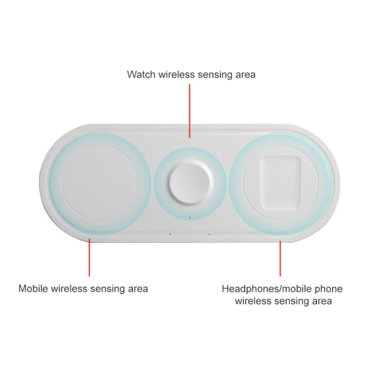 KT-W50A8 3-in-1 10W 多機能ブラケット ワイヤレス充電器 iPhone / iWatch / AirPods対応