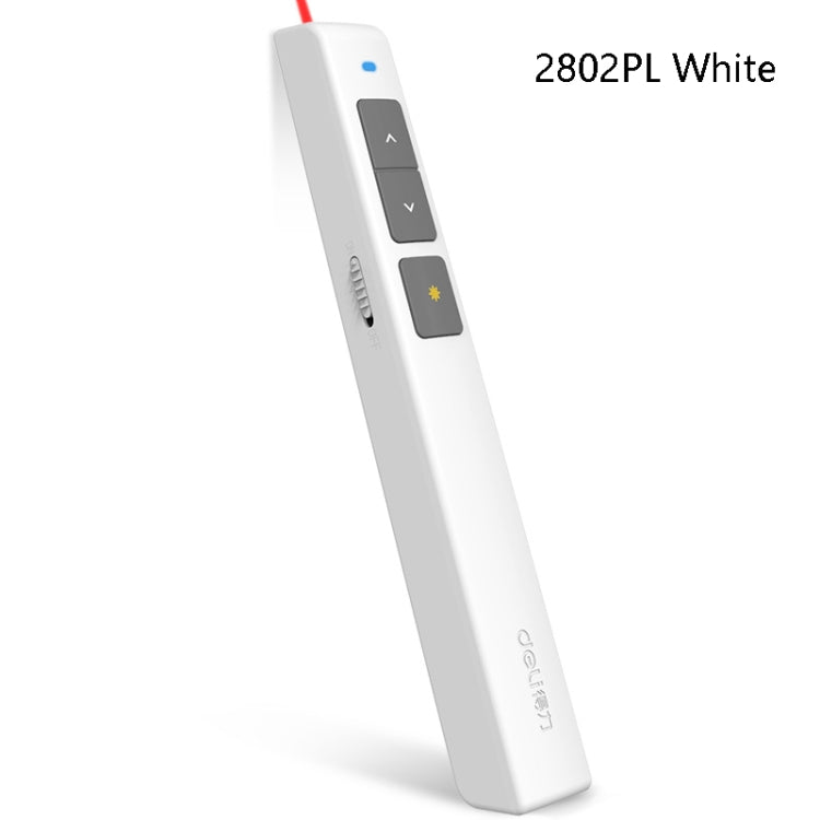 Deli 2.4GHz レーザーページめくりペン 充電式スピーチプロジェクターペン, 2802PL (ホワイト), 2802PL (ブラック), 2802L (ホワイト), 2802L (ブラック)