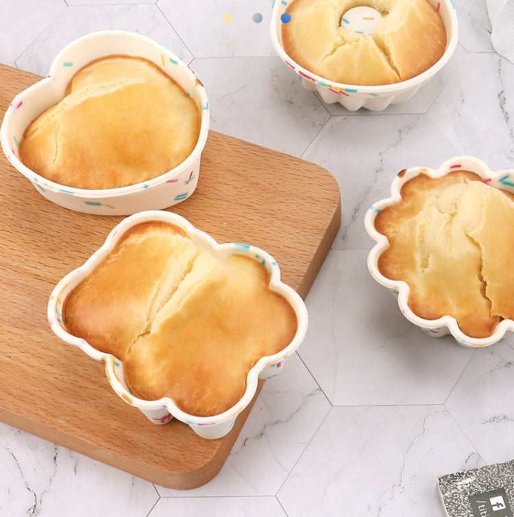 クリエイティブ DIY シリコンケーキカップ マフィンカップ ベーキングモールド スタイル：クマ（マカロンピンク）、花型（マカロングリーン）、花型（マカロンピンク）、花型（キャンディカラー）、中空（マカロンシアン）、中空（マカロンピンク）、中空（キャンディカラー）