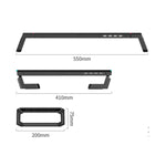 ICE COOREL T1モニター増設ラック折りたたみラップトップスタンドRGB照明＆4xUSB拡張インターフェース付き