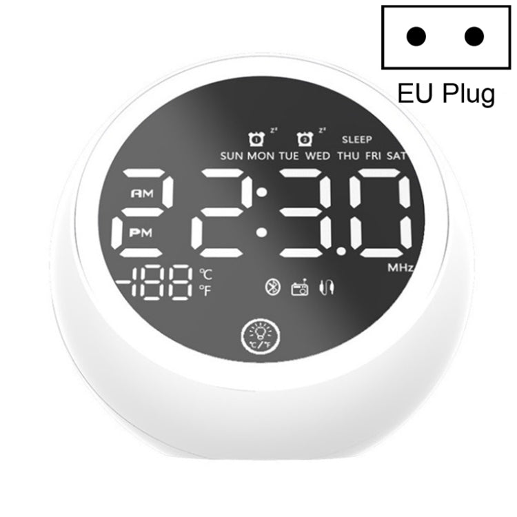 X10 多機能Bluetoothスピーカー LEDナイトライト アラームクロック Bluetoothスピーカー、TFカード＆AUX＆FMラジオ対応、USプラグ、EUプラグ、UKプラグ