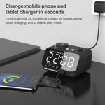 M9 ワイヤレスBluetoothスピーカー 多機能デスクトップアラームクロック TFカード＆Uディスク＆AUX対応、USプラグ、EUプラグ、UKプラグ