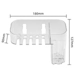 マジックステッカー プラスチック製トイレタリー・メイクアップ収納ボックス 透明 ホームクリエイティブ整理ボックス、仕様：浅型