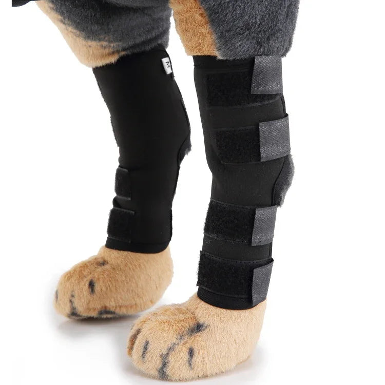 ペット膝パッド 犬用脚ガード ペット保護ギア 手術用傷保護カバー, L, S, M