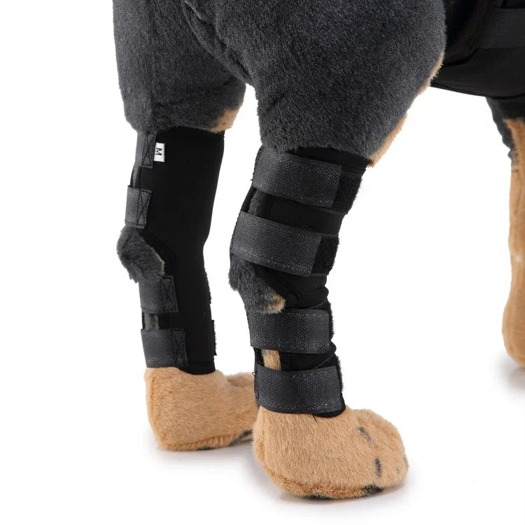 ペット膝パッド 犬用脚ガード ペット保護ギア 手術用傷保護カバー, L, S, M