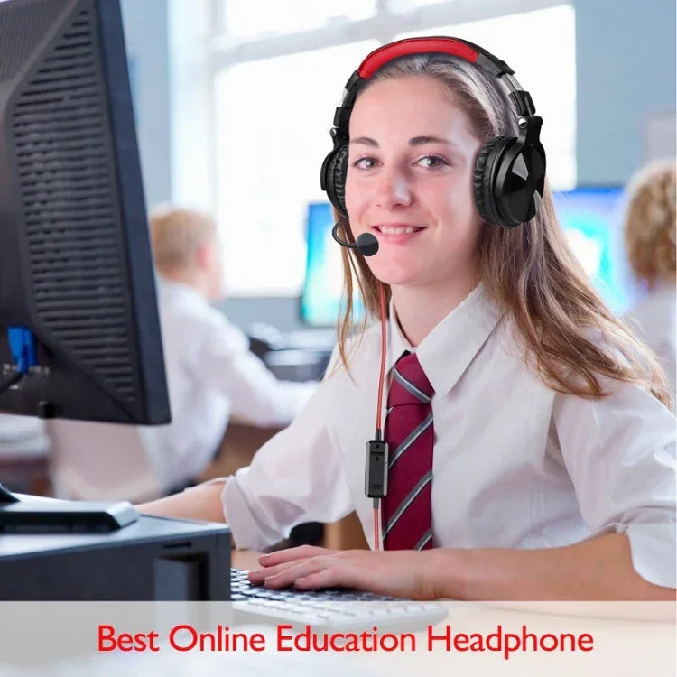 OneOdio Headset Game Anchor Wire Headset, With Bluetooth (Black & Red)