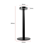 BC965 Student Eye Protection USB Waterproof LED Table Lamp Bedside Bar Table Lamp, Black, White Storage, Ink Marble Pattern