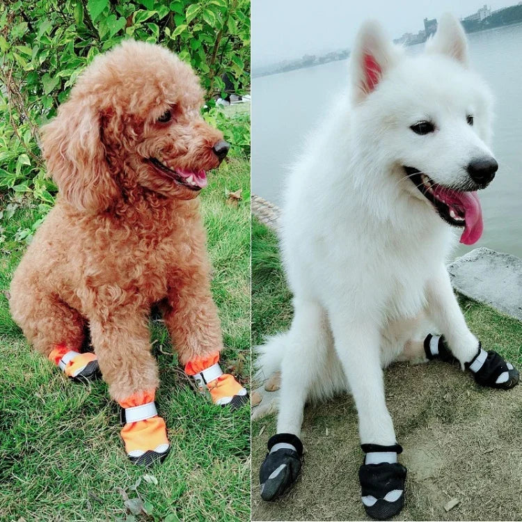 ペット防水滑り止め耐摩耗スノーブーツ 四季用犬用シューズ、1、2、3、4、5、6、7、8