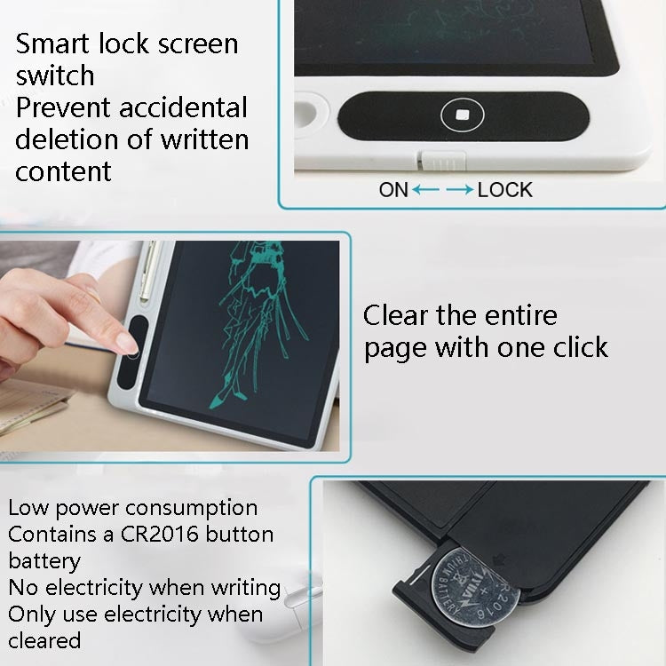 10.1インチ LCD手書きボード 光エネルギー電子ドローボード 手描きボード スマート小型黒板 ライティングボード ブラック（レザーケース付き）、ローズレッド（レザーケース付き）