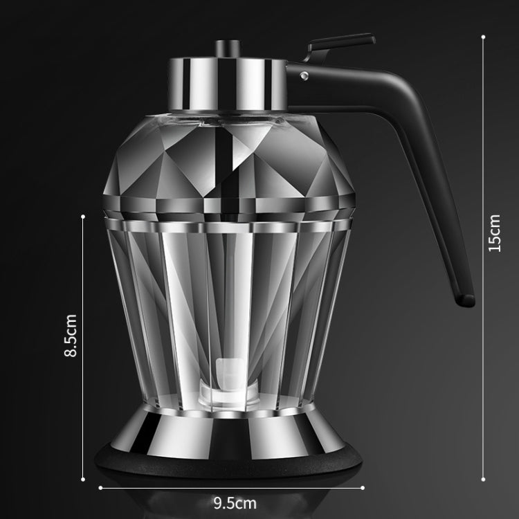 ダイヤモンドオイル缶 ガラス防塵酢油瓶 ワンクリック多目的キッチン調味料瓶 ダイヤモンドオイル缶