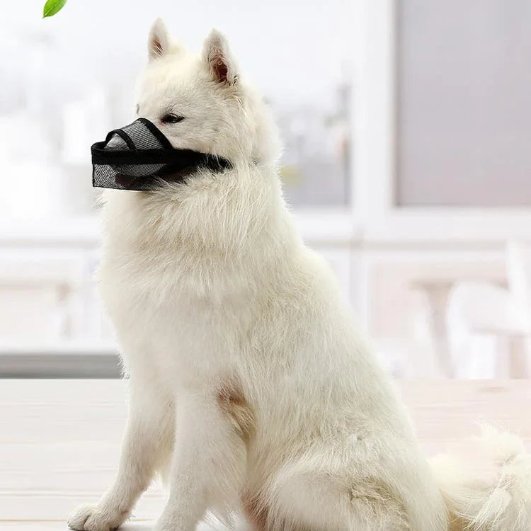 犬用マウスカバー 噛みつき防止メッシュ犬用マウスカバー 中大型犬用落下防止マスク, XXS, XS, S, M, L, XL