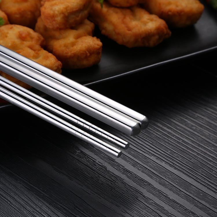 1ペア 延長箸 ステンレス滑り止め耐熱ロング箸 麺用箸 鍋用箸 36cm
