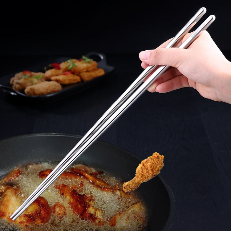1ペア 延長箸 ステンレス滑り止め耐熱ロング箸 麺用箸 鍋用箸 36cm
