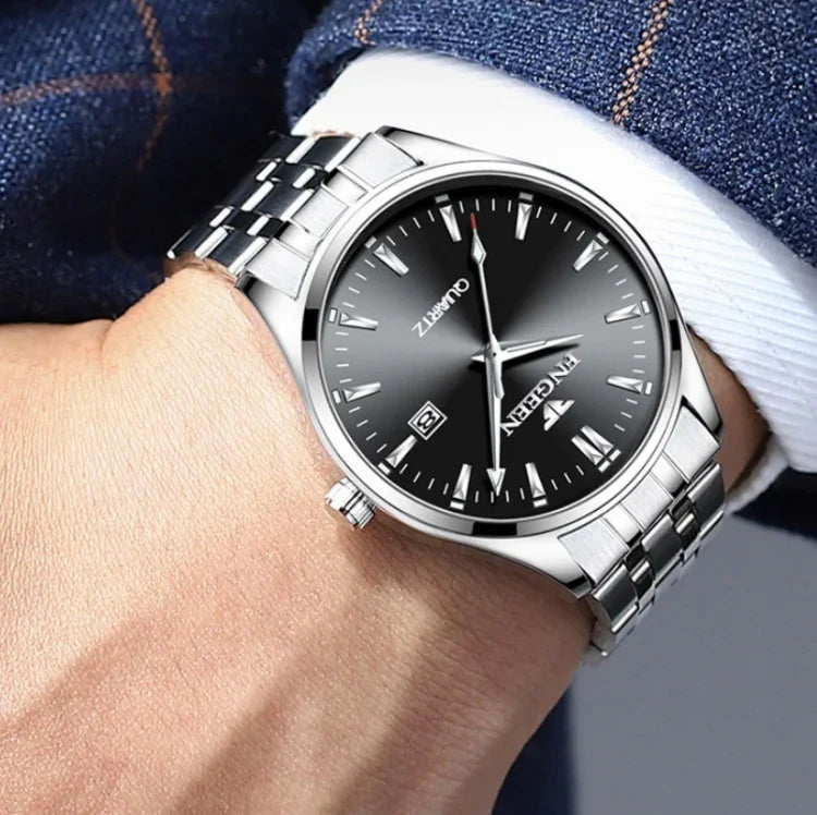 FNGEEN 2111 Men Simple Luminous Calendar Quartz Watch