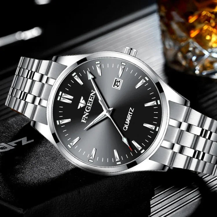 FNGEEN 2111 Men Simple Luminous Calendar Quartz Watch