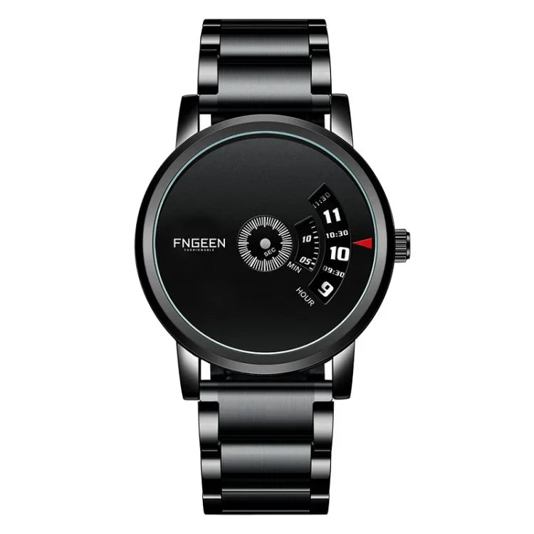 FNGEEN S230 メンズ ノンポインター クォーツウォッチ, ブラックスチール ブラック文字盤, ホワイトスチール ブラック文字盤, ホワイトスチール ホワイト文字盤, ブラックメッシュ ブラックスチール ブラック文字盤, ホワイトメッシュ ホワイトスチール ホワイト文字盤, ホワイトメッシュ ホワイトスチール ブラック文字盤