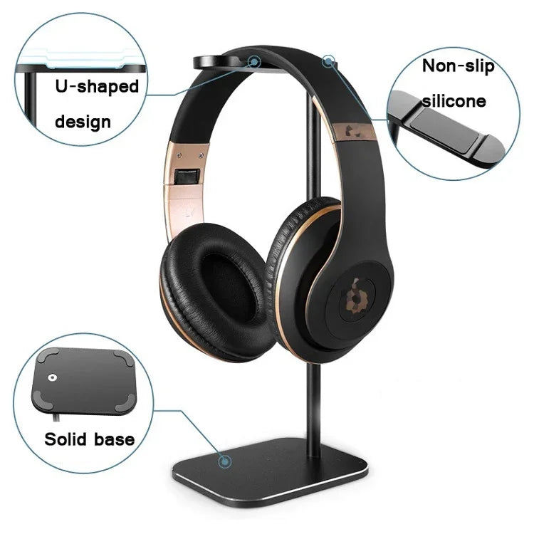 Z9 ヘッドセット アルミ合金ブラケット インターネットカフェ用ヘッドセットディスプレイスタンド 黒 シルバー ローズゴールド