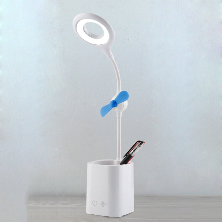 WS-8010 LEDファンデスクランプベッドサイドデスクUSB折りたたみデスクランプ、水滴、リング、ペンホルダー付きホワイトファンブレード、ペンホルダー付きイエローファンブレード、ペンホルダー付きブルーファンブレード、ペンホルダー付きグリーンファンブレード