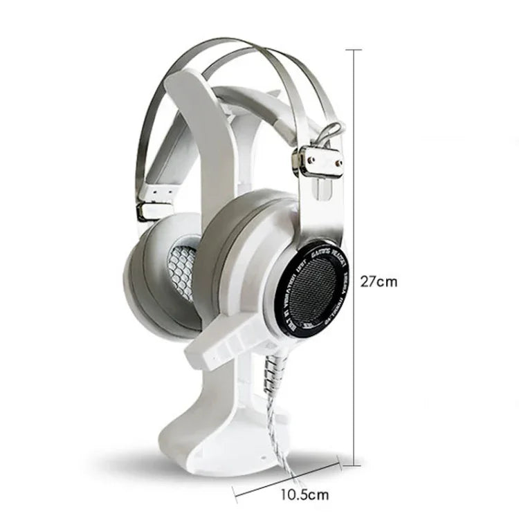 2個セット ユニバーサルヘッドホンホルダー ディスプレイ棚 インターネットカフェ用 コンピューターヘッドホンハンガー ホワイト ブラック