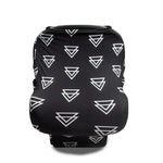 Multifunctional Enlarged Stroller Windshield Breastfeeding Towel Baby Seat Cover, Arrow, Pink Peony, Black and White Stripes, Leaf Flowers, Blue Dots, Purple Flowers, Gray Pattern, Bear, Black Triangle, Puppy, Red Geometry, Black and White Grid, Galaxy...