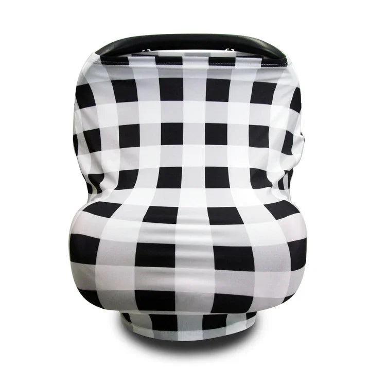 Multifunctional Enlarged Stroller Windshield Breastfeeding Towel Baby Seat Cover, Arrow, Pink Peony, Black and White Stripes, Leaf Flowers, Blue Dots, Purple Flowers, Gray Pattern, Bear, Black Triangle, Puppy, Red Geometry, Black and White Grid, Galaxy...