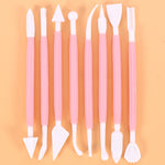2セット彫刻ペンケーキフォンダント彫刻ナイフ作成カッティングツール01030パープル（OPP袋包装）、01071イエロー（OPP袋包装）、01018レッド（OPP袋包装）、02023ブルー（OPP袋包装）、02030ピンク（OPP袋包装）