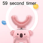子供用口腔電動歯ブラシ U字型ソニックスマート電動歯ブラシ ブルー、ピンク