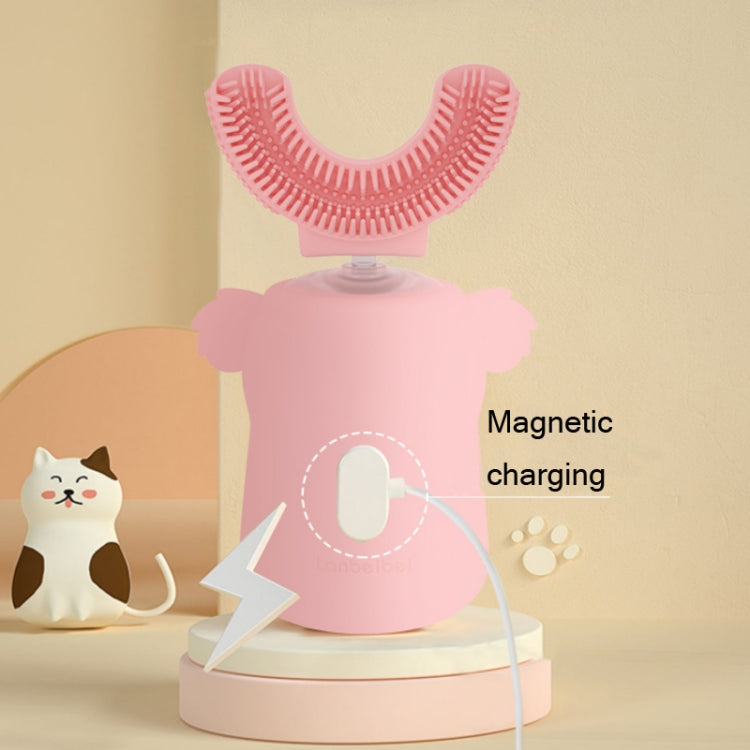 子供用口腔電動歯ブラシ U字型ソニックスマート電動歯ブラシ ブルー、ピンク