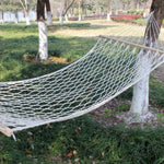 屋外メッシュハンモック 綿糸無垢材スティックハンモック 室内スイング、サイズ：200x80cm、200x80cm ホワイト