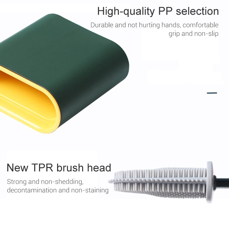 家庭用長柄ソフトプラスチック製隙間トイレブラシ TPR除菌クリーニングブラシ、ホワイト、ピンク、ライトブルー、グリーン