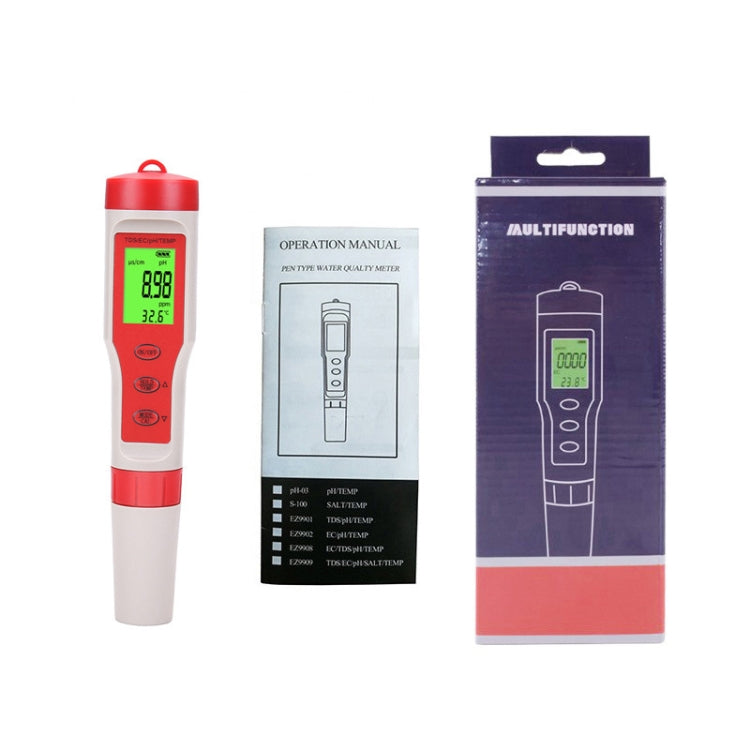 4-in-1 携帯用PH/TDS/EC/TEMPテストペン 多機能水質テスター、4-in-1 テストペン