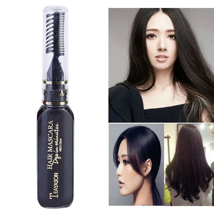 使い切り 一時的ヘアカラー ヘアダイ 無毒 DIYヘアカラーマスカラ 染めクリーム