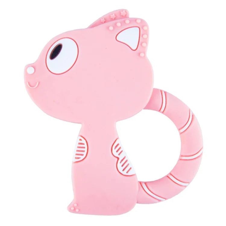 MJYJ019 シリコンベビーティーザー 子供用乳歯スティックおもちゃ、ピンク、ブルー、オレンジ、小魚-ブルー、小魚-ピンク、小魚-グリーン、フォックス-ブルー、フォックス-ピンク、フォックス-グリーン、モンキー-ピンク、モンキー-オレンジ、モンキー-コーヒー、キトン-コーヒー、キトン-ブルー、キトン-ピンク