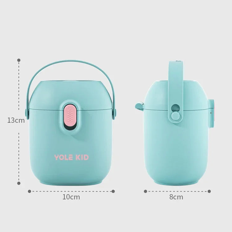 2個セット YOLE KID ベビーミルクパウダーボックス 大容量 携帯用 アウトパッキング ギミパウダーボックス ベビーフード補助保存 密封タンク, マスタードイエロー, 抹茶グリーン, オリーブグリーン, クジャクブルー, シナバー レッド, ルージュパウダー