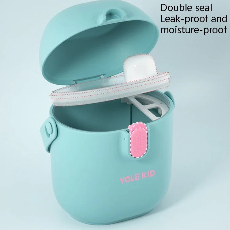 2個セット YOLE KID ベビーミルクパウダーボックス 大容量 携帯用 アウトパッキング ギミパウダーボックス ベビーフード補助保存 密封タンク, マスタードイエロー, 抹茶グリーン, オリーブグリーン, クジャクブルー, シナバー レッド, ルージュパウダー