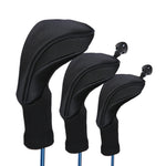 3-in-1 No.1 / No.3 / No.5 クラブ保護カバー ゴルフクラブヘッドカバー、HD-014 3-in-1 ブルー、HD-014 3-in-1 ブラック、HD-014 3-in-1 レッド