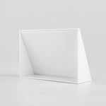 アクリル三角形価格タグ 学生用机席ボード（ホワイト）、7.4x10.5cm（ホワイト）、7.4x5.3cm（ブラック）、7.4x10.5cm（ブラック）