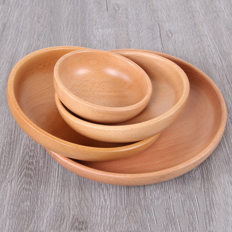 丸型フルーツ皿 サラダボウル 厚手木製ドライフルーツ皿 フルーツ寿司皿、15cm、20cm、25cm、30cm