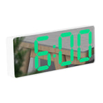 Mirror Bedside Alarm Clock Battery Plug-In Dual-Purpose LED Clock, Arc-shaped Black Shell (Mirror White Light), Rectangular Black Shell (Mirror White Light), Arc-shaped Black Shell (Black Surface White Light)                                            ...