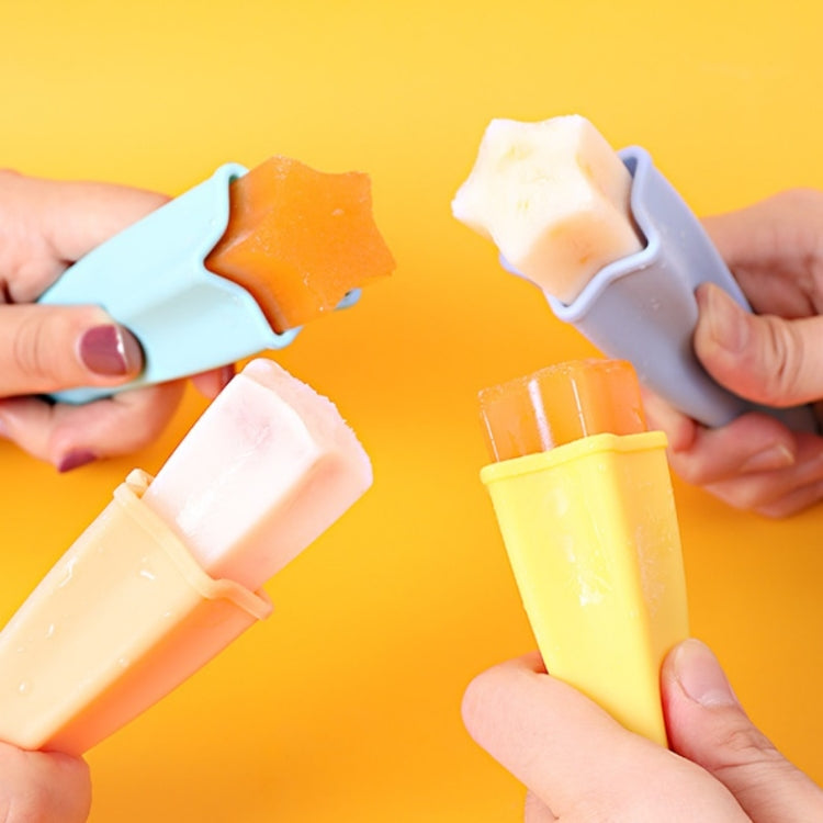 4-in-1子供用アイスキャンディーモールドセット 食品グレードシリコンクリームモールド ランダムカラー配送 2セット4-in-1