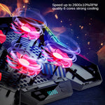 COOLCOLD RGBノートブックラジエーター6ファン調整可能ラップトップ冷却ベース、5V速度カラフルバージョン、5Vタッチ12交響曲バージョン