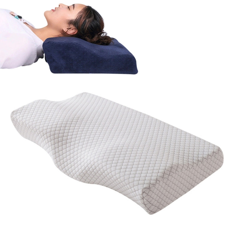 バタフライ形状メモリーフォームスノーケル枕 スローバウンス健康ケア頸椎枕、50x30x10x6cm、62x34x12x6cm