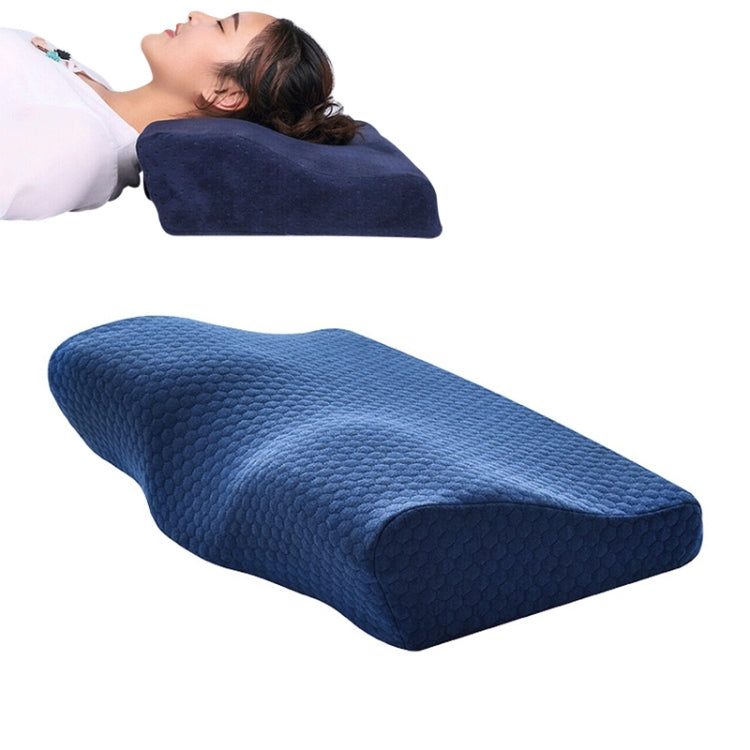 バタフライ形状メモリーフォームスノーケル枕 スローバウンス健康ケア頸椎枕、50x30x10x6cm、62x34x12x6cm