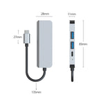 BYL-2011 4-in-1 USB-C / Type-C to 4K HDMI + USB 3.0 + USB 2.0 + PD USB-C / Type-C充電ポート 多機能ハブドッキングステーション、4-in-1