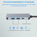 BYL-2011 4-in-1 USB-C / Type-C to 4K HDMI + USB 3.0 + USB 2.0 + PD USB-C / Type-C充電ポート 多機能ハブドッキングステーション、4-in-1