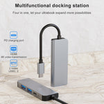 BYL-2011 4-in-1 USB-C / Type-C to 4K HDMI + USB 3.0 + USB 2.0 + PD USB-C / Type-C充電ポート 多機能ハブドッキングステーション、4-in-1
