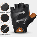 WEST BIKING YP0211196 ハーフフィンガー衝撃吸収滑り止めバイク用グローブ ライディング装備, S, M, L, XL