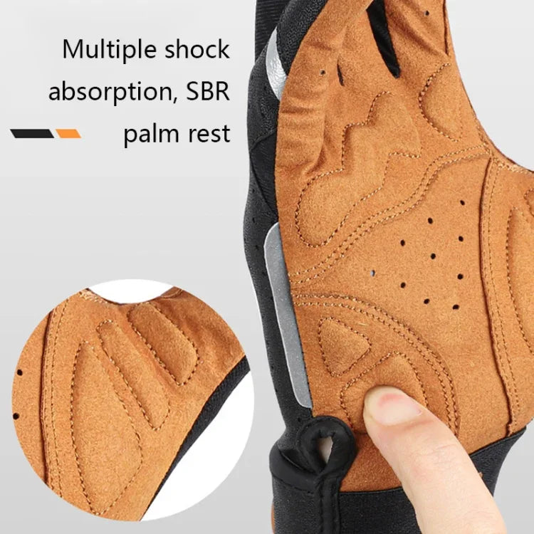 WEST BIKING YP0211197 フルフィンガー衝撃吸収滑り止めバイク用グローブ ライディング装備, S, M, L, XL